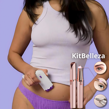 KitBelleza 2 en 1™ - Depiladora Laser + Depiladora De Precision Facial