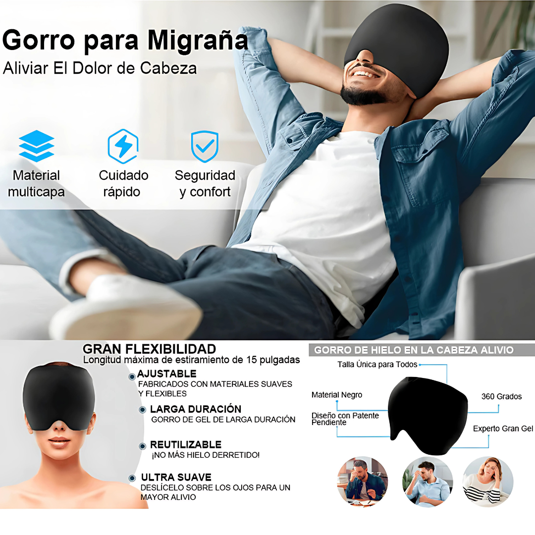 Gorro De Gel Relajante Alivia Migraña